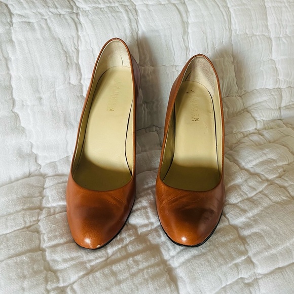 Ralph Lauren Brown Leather Heels - Picture 5 of 7